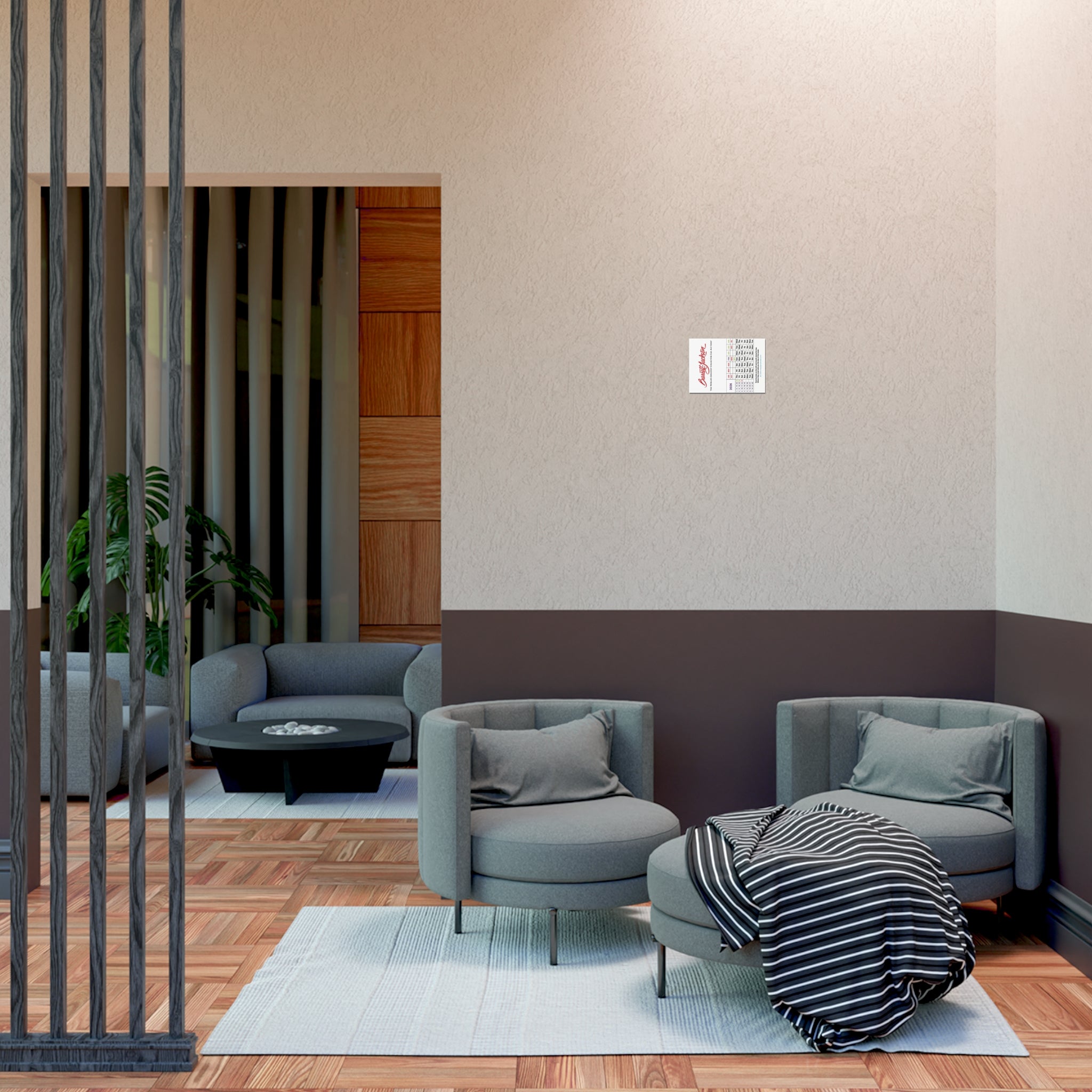 2026 Compact Yearly Calendar Poster — Custom Name Organization Wall Calendar